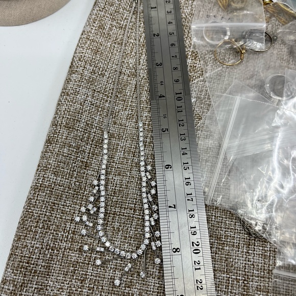 Vintage Epiphany Diamonique Sterling Silver Necklace 16-18" Adjustable - Picture 15 of 16